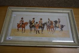 CAVALCADE OF THE BRITISH CAVALRY PLATE NO 4 FRAMED PRINT, 55CM WIDE