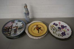 MIXED LOT VARIOUS MODERN ORIENTAL DECORATED COLLECTORS PLATES AND OTHER PLATES, AND A FURTHER