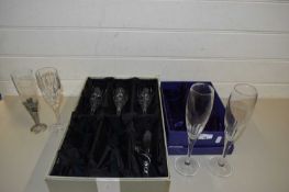 TWO CASES OF CHAMPAGNE FLUTES