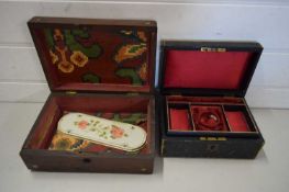 TWO VINTAGE JEWELLERY BOXES