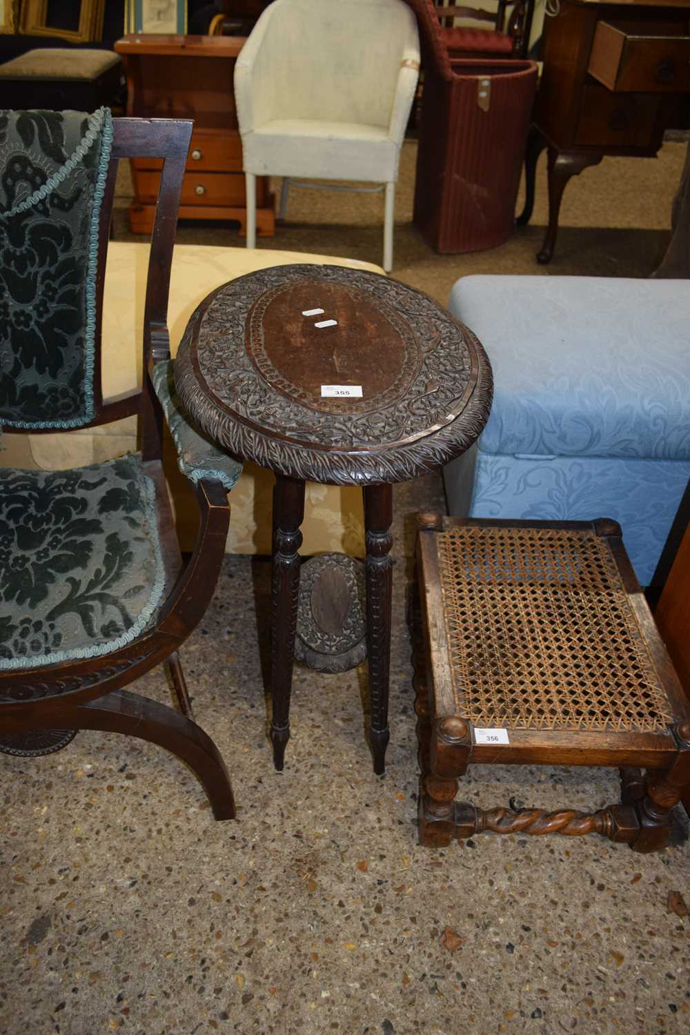 FAR EASTERN HARDWOOD TWO-TIER OCCASIONAL TABLE, 50CM WIDE