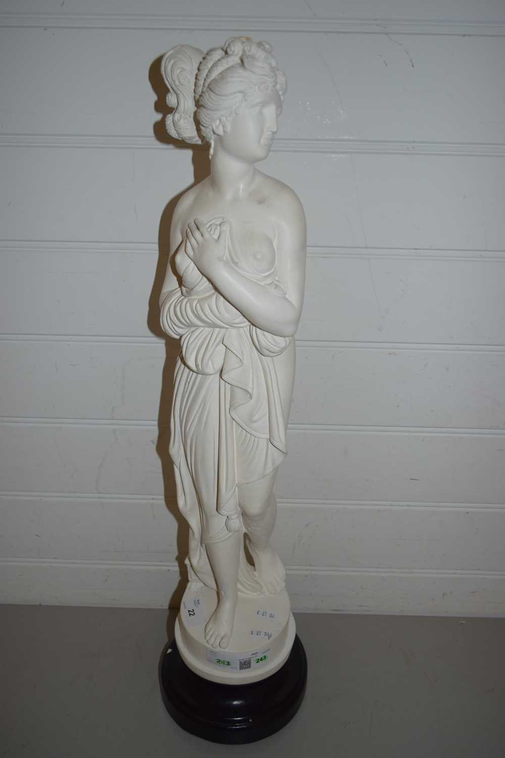 CONTEMPORARY COMPOSITION MODEL OF A CLASSICAL FEMALE FIGURE, 65CM HIGH