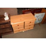 PAIR OF PINE EFFECT BEDSIDE CABINETS