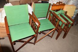 FOUR FOLDING DIRECTORS CHAIRS