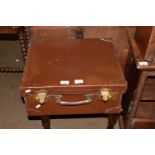 BROWN LEATHER SUITCASE