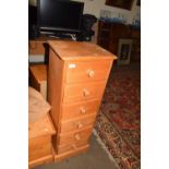 MODERN PEDESTAL PINE SIX DRAWER CHEST