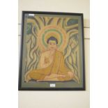 STUDY OF SEATED BUDDHA, F/G, 64CM HIGH