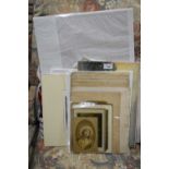 COLLECTION OF VARIOUS 19TH CENTURY MEZZOTINT ENGRAVINGS PLUS VARIOUS OTHER PICTURES, ALL LOOSE OR