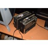 VINTAGE BUSH RADIO AND VINTAGE HACKER HERALD RADIO (2)