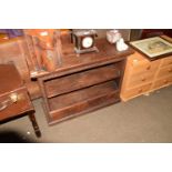 HARDWOOD BOOKCASE CABINET WITH TWO BASE DRAWERS