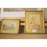 MIXED LOT TWO WATEROLOUR STUDIES, WELSH CASTLES, F/G (2)