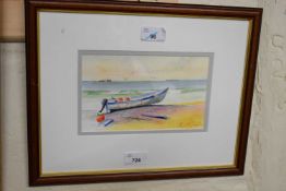 Kenneth Grant (British 20th Century), Various examples of Fishing Boats (x3). Watercolour ,