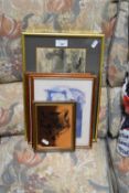 MIXED LOT OF PICTURES TO INCLUDE VICTORIAN ENGRAVINGS
