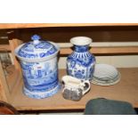 MIXED LOT SPODE GINGER JAR, VARIOUS MIXED CERAMICS