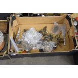 BOX OF MIXED FURNITURE HANDLES ETC