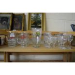 MIXED LOT VARIOUS PUB GLASS WARES AND OTHER DRINKING GLASSES