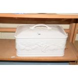 RECTANGULAR WHITE CERAMIC KITCHEN STORAGE BOX