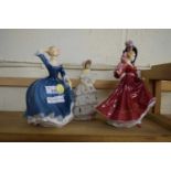 ROYAL DOULTON FIGURINE 'PATRICIA', 'TINA' AND ONE OTHER (3)