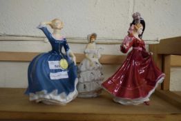 ROYAL DOULTON FIGURINE 'PATRICIA', 'TINA' AND ONE OTHER (3)