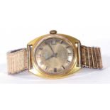 Gents third quarter of 20th century gold plated/stainless steel cased wrist watch by Silvana, having