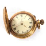 First/second quarter of 20th century brass cased hunter pocket watch with button wind 'The Big Ben