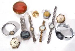 Mixed Lot: four assorted gents wrist watches including Jaguar, Smiths, The Star and digital