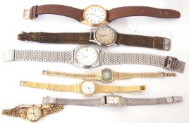 Packet containing three gents mid/late 20th century wrist watches and four ladies wrist watches (7)