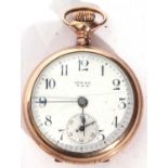 Ladies last quarter of 19th century/first quarter of 20th century gold plated cased fob watch with