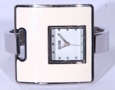 Ladies first quarter of 21st century Storm Athena wrist watch with white enamel and chromium case