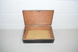 TORTOISESHELL AND SILVER MOUNTED CIGAR BOX, HINGED RECTANGULAR FORM