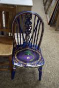 BARGEWARE PAINTED STICK BACK CHAIR DECORATED WITH A DRAGON