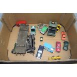 BOX OF VARIOUS DIE-CAST AND OTHER TOY VEHICLES