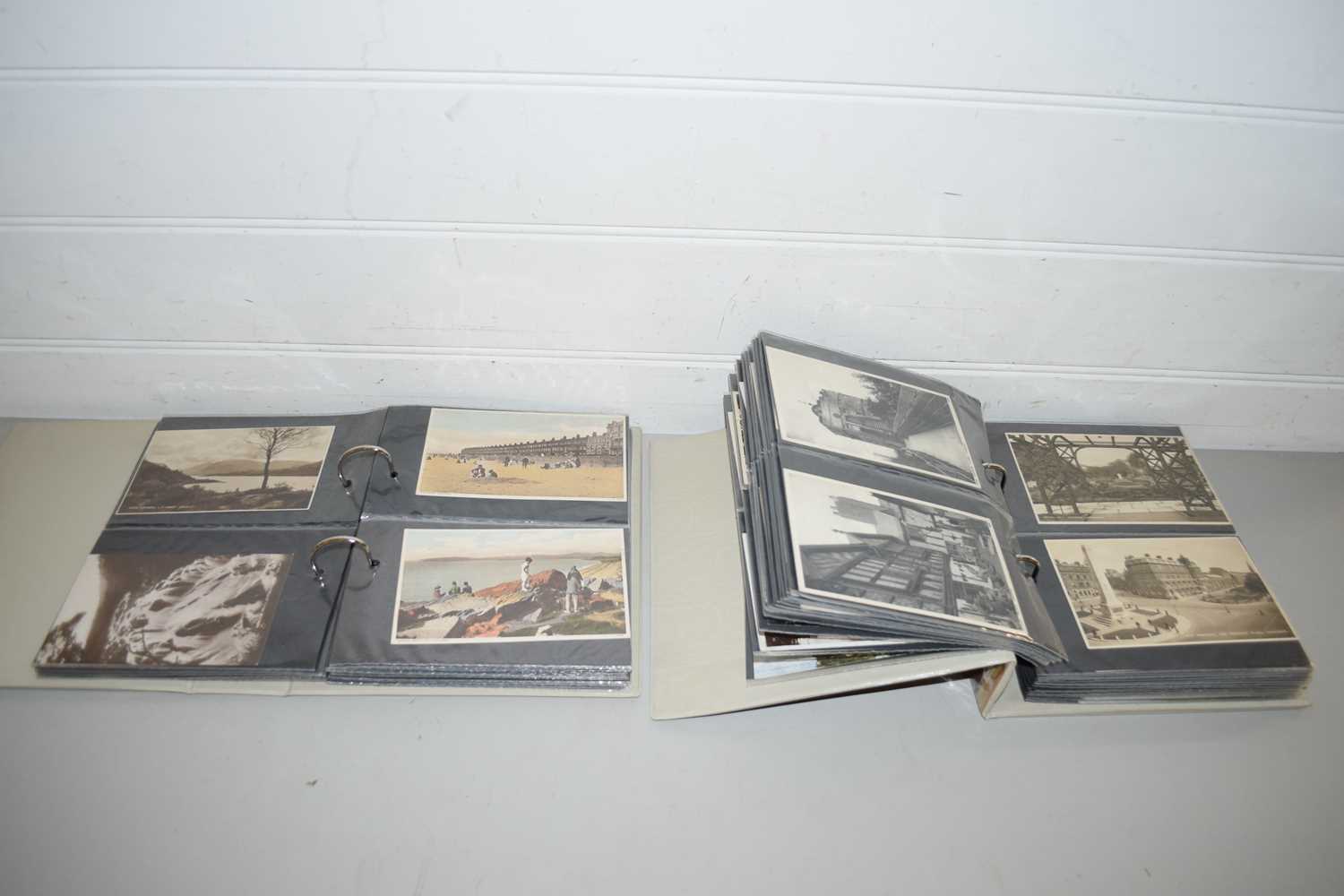 TWO ALBUMS VARIOUS POSTCARDS TO INCLUDE EARLY 20TH CENTURY TOPOGRAPHICAL INTEREST