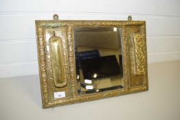 BRASS MOUNTED MIRROR AND BRUSH SET