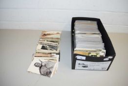 SHOE BOX CONTAINING VARIOUS POSTCARDS, PRINCIPALLY EARLY 20TH CENTURY, RANGE OF SUBJECTS