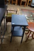 BLUE PAINTED TWO TIER OCCASIONAL TABLE, 43CM WIDE