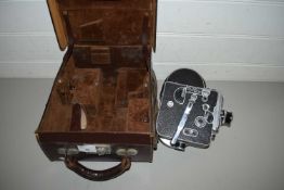 VINTAGE PAILLARD BOLEX CINE CAMERA IN LEATHER CASE