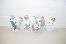 SIX VARIOUS NAO AND LEONARDO FIGURINES