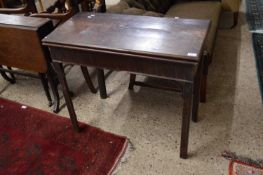 GEORGIAN MAHOGANY CARD TABLE OF FOLDING RECTANGULAR FORM, 85CM WIDE