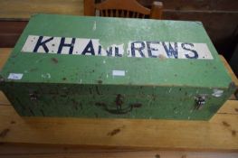 GREEN PAINTED TOOL CHEST