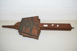 EARLY 20TH CENTURY COPPER MOUNTED HARDWOOD FIRE BELLOWS