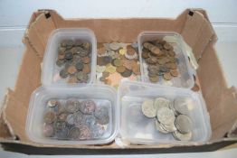 LARGE BOX ASSORTED BRITISH AND WORLD COINAGE
