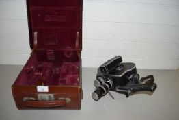 VINTAGE PAILLARD BOLEX CINE CAMERA IN LEATHER CASE