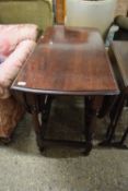 20TH CENTURY MAHOGANY OVAL DROP LEAF DINING TABLE, 106CM WIDE