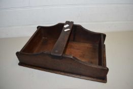 WOODEN CUTLERY CARRYING TRAY