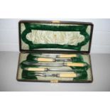 WINGFIELD ROWBOTHAM, CASED FIVE-PIECE CARVING SET