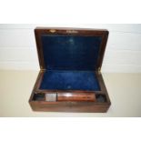 VICTORIAN ROSEWOOD WRITING BOX WITH FITTED INTERIOR