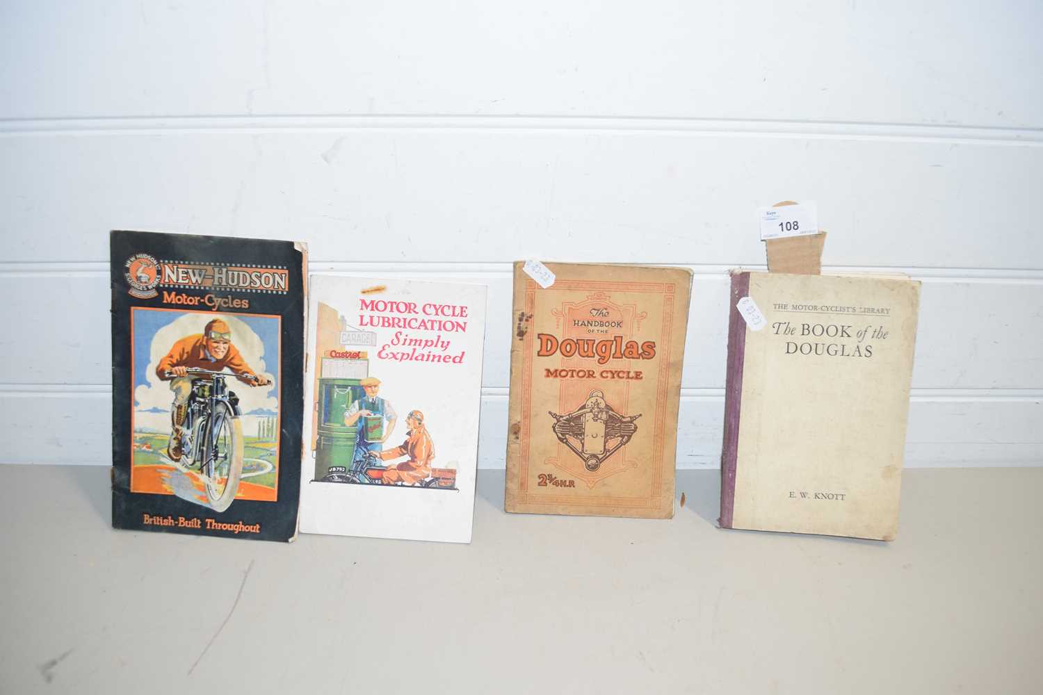 MIXED LOT OF MOTOTCYLE INTEREST COMPRISING HANDBOOK OF THE DOUGLAS MOTORCYCLE, NEW HUDSONS