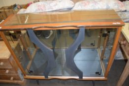 RETRO TEAK FINISH CHINA DISPLAY CABINET