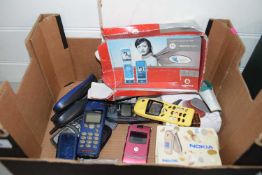 ONE BOX VARIOUS VINTAGE MOBILE PHONES